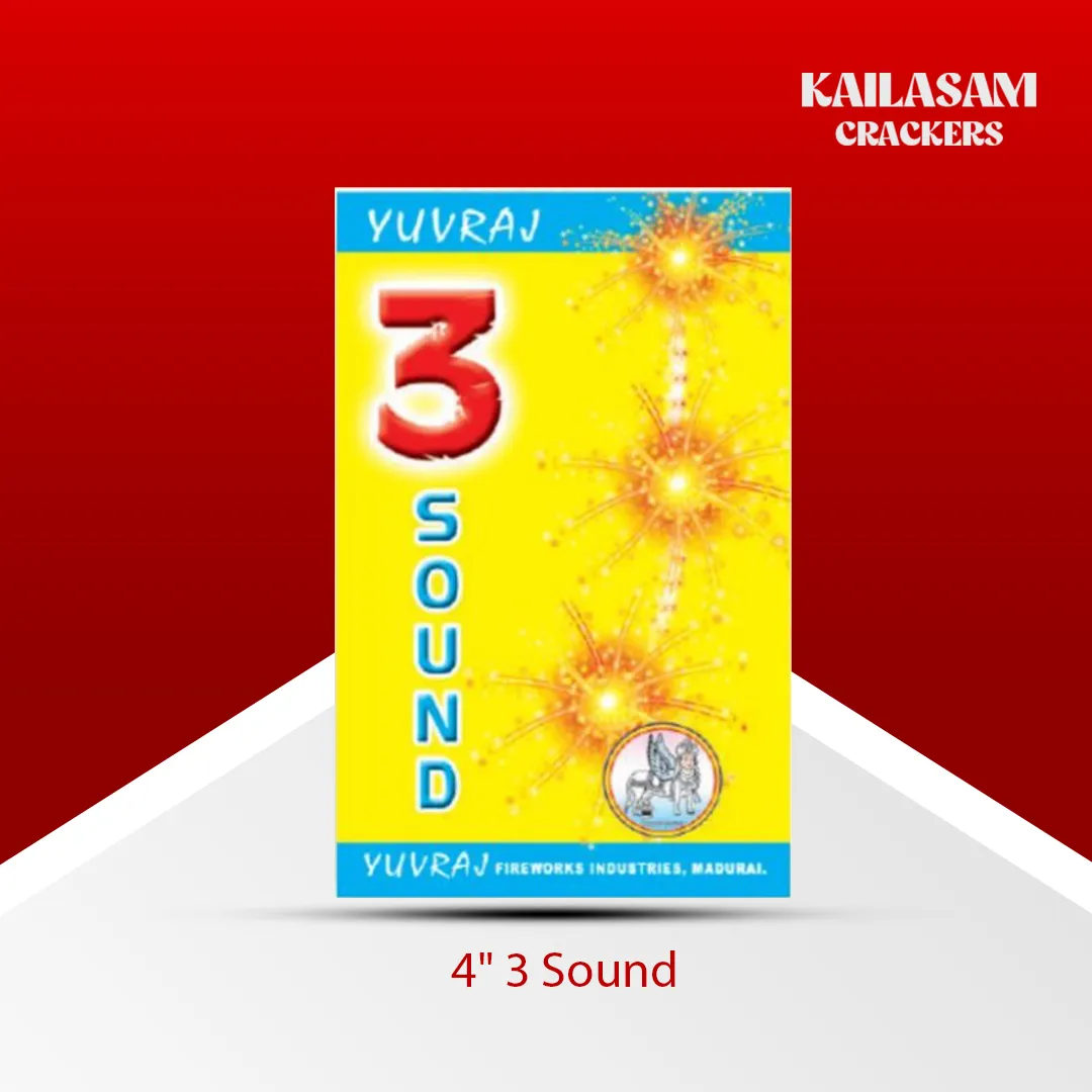4" Three Sound Colour Crackers / 4" ட்ரிபிள் சவுண்ட் கலர் வெடி